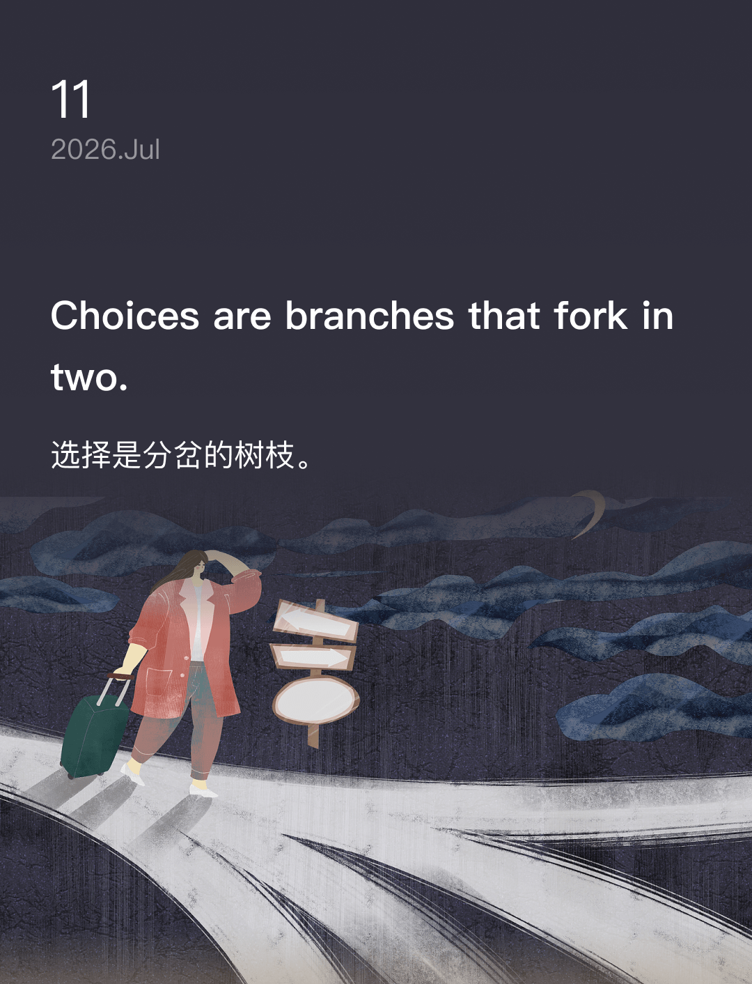 Choices are branches that fork in two.