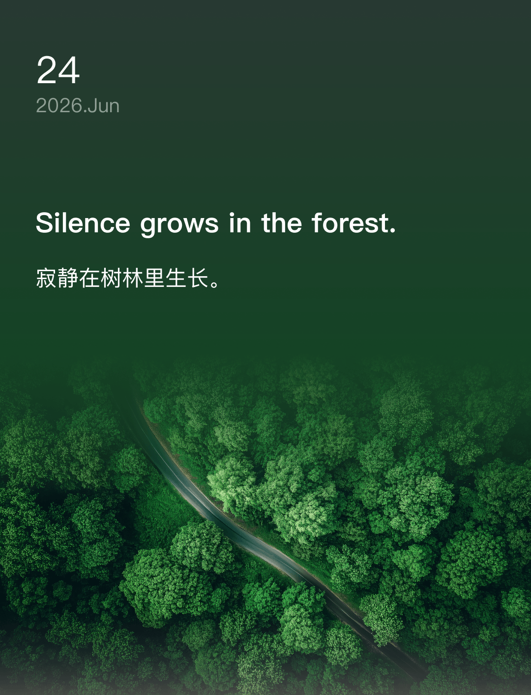 Silence grows in the forest.