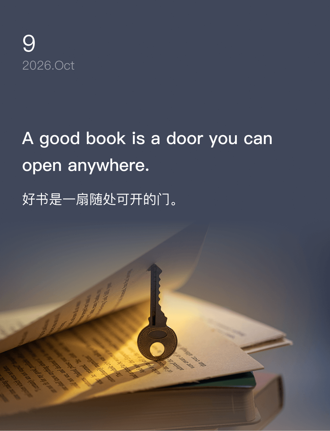 A good book is a door you can open anywhere.